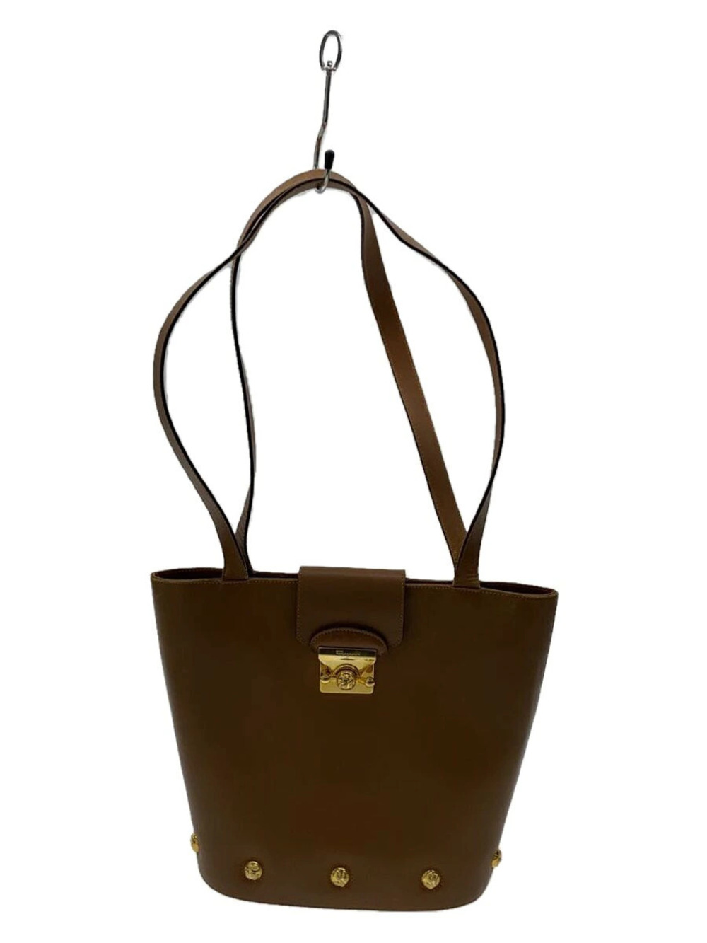 Salvatore Ferragamo Handbag Leather Camel Brown